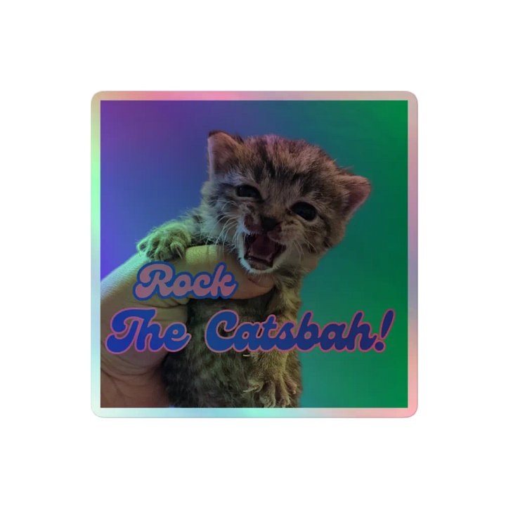 Rock The Catsbah! Holographic Sticker product image (2)
