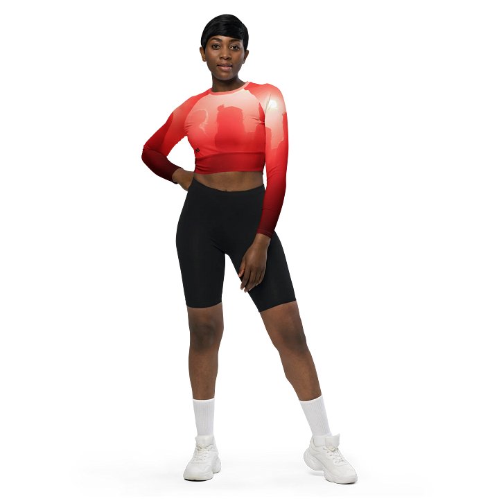 'Girls Are Down' Eco All-Over Print Crop Top product image (1)