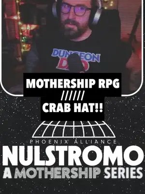 Crab hat!!! Nulstromo is our supporter-only #Mothership RPG series. You can find out more on our Patreon, Ko-fi, Twitch, or Discord! All links at nofame.ca #scifi #horror #ttrpgtok #dndtiktok