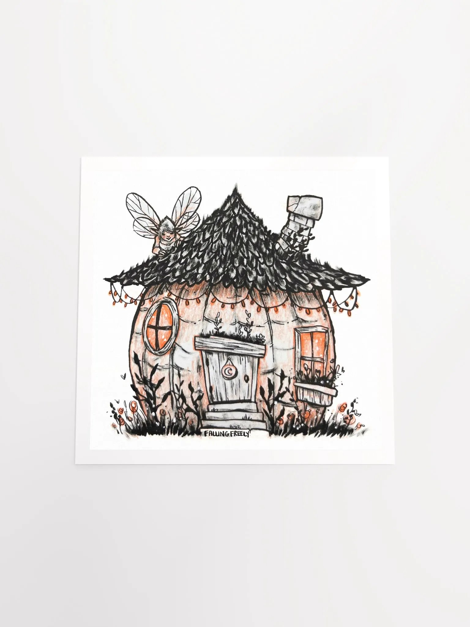 Enchanted Pumpkin House Art Print product image (4)