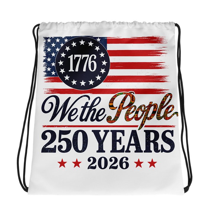 1776 We the People 250 Years Drawstring Bag product image (1)
