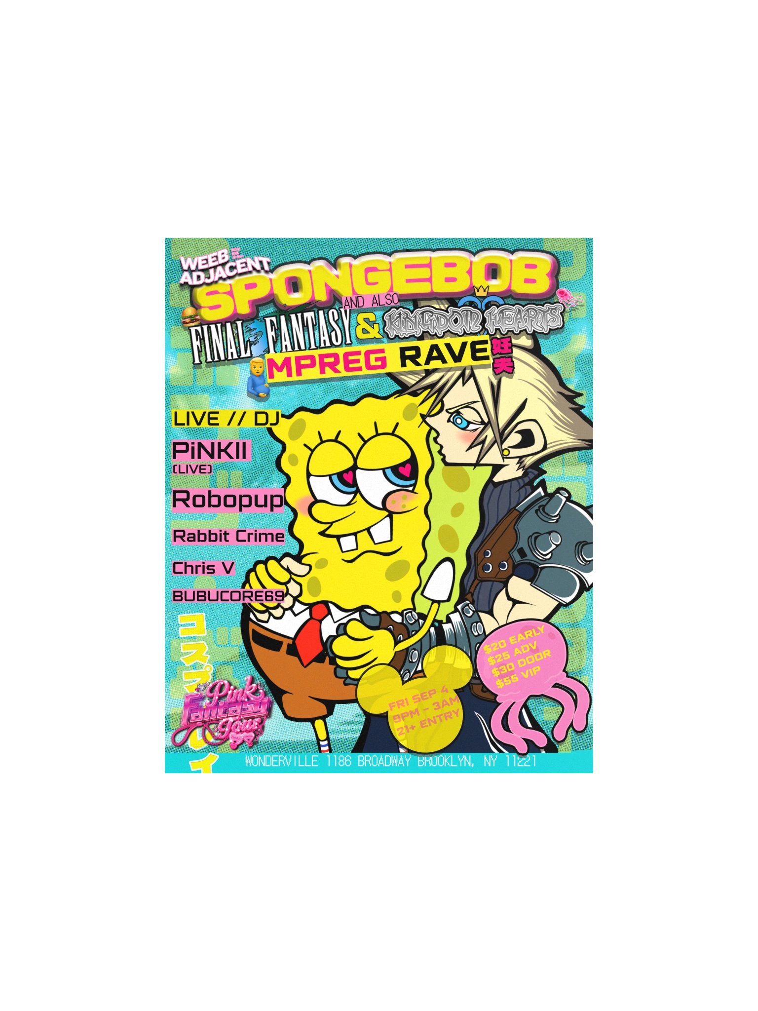 MPREG SPONGEBOB X FINAL FANTASY X KINGDOM HEARTS POSTER product image (1)