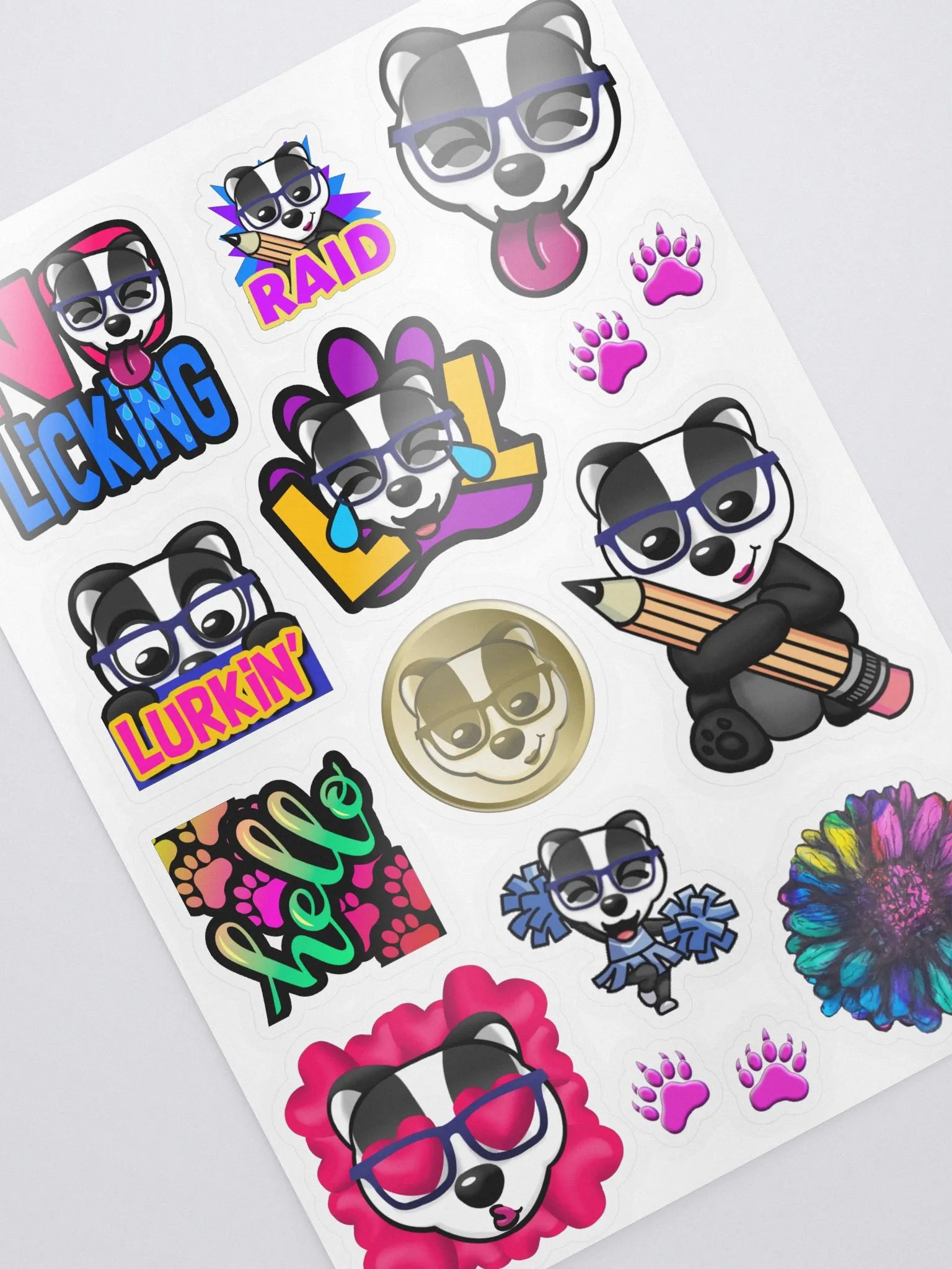 BadgerMakes Twitch Emote Sticker Sheet product image (1)