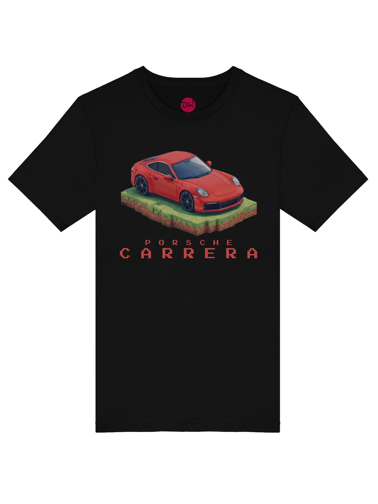 Red Porsche 911 Carrera Shirt (Pixel, Retro, Minecraft) product image (39)