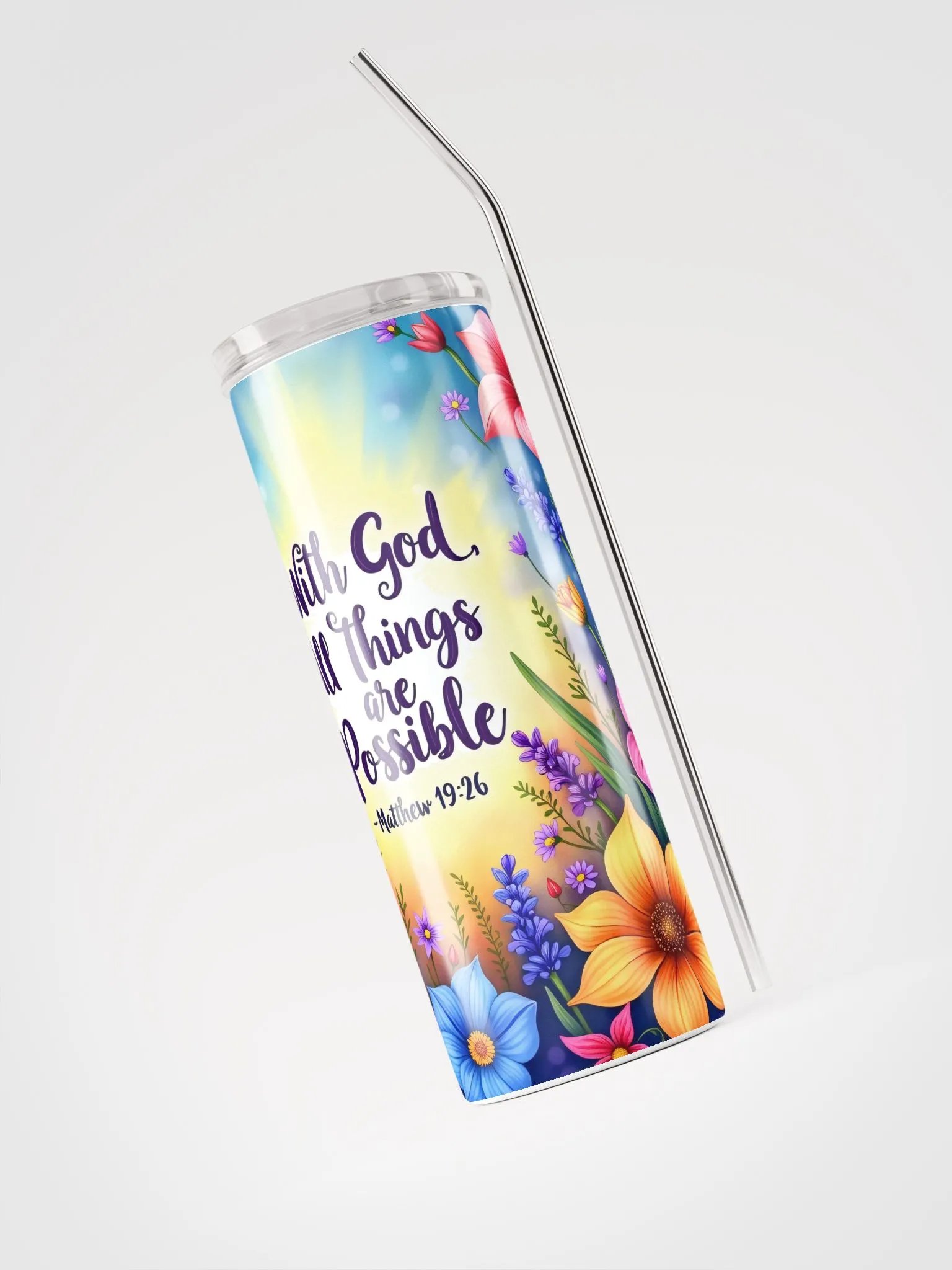 With God All Things are Possible Stainless Steel Tumbler product image (4)