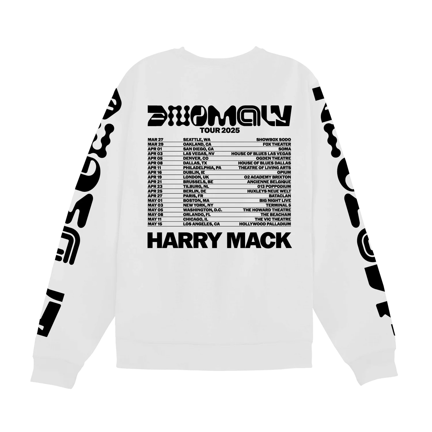 Anomaly Tour 2025 White Long Sleeve Tee product image (2)