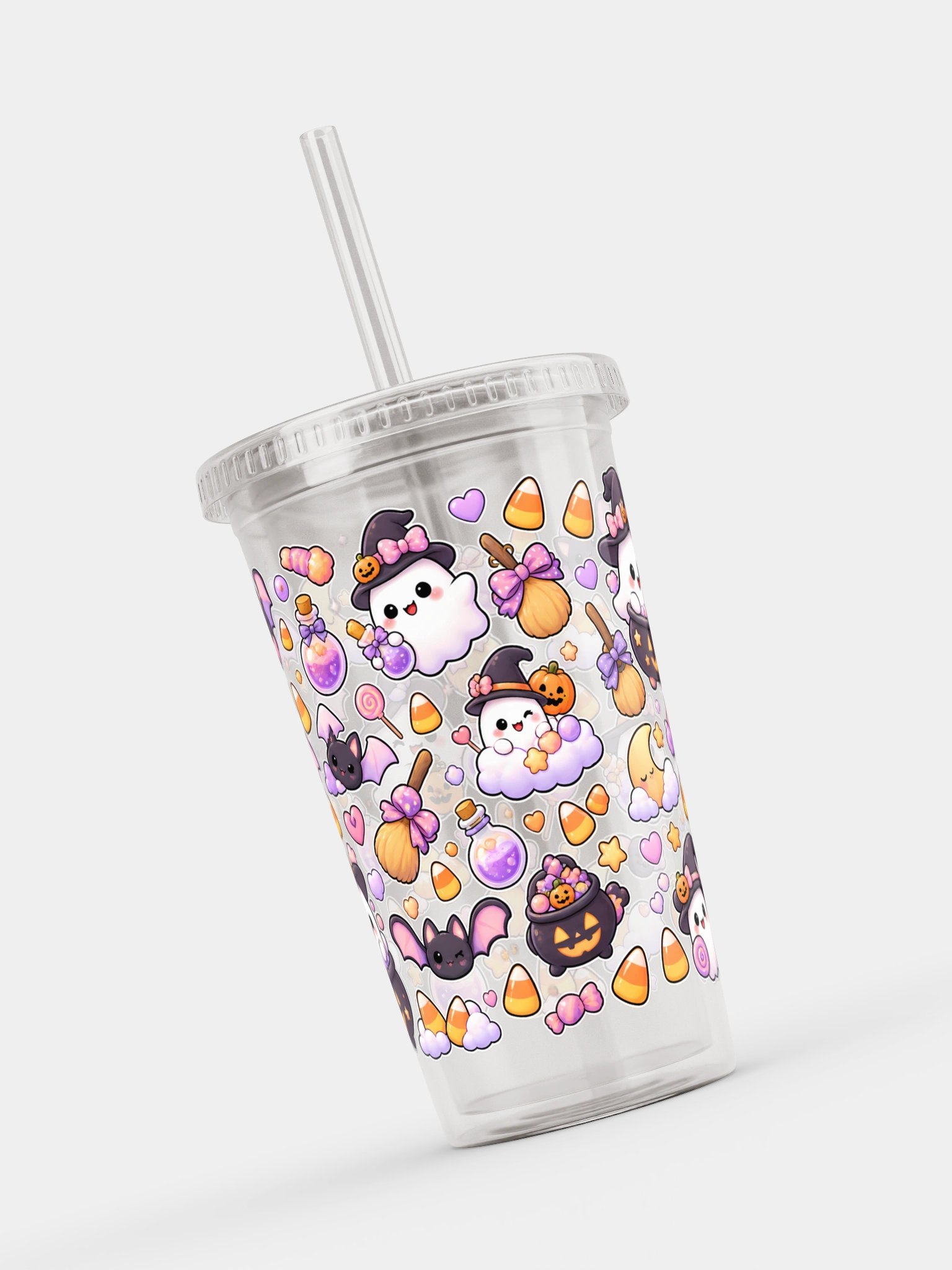 Halloween Boo Candy Clear Dual Wall Tumbler 16 Oz (473 ml) product image (8)