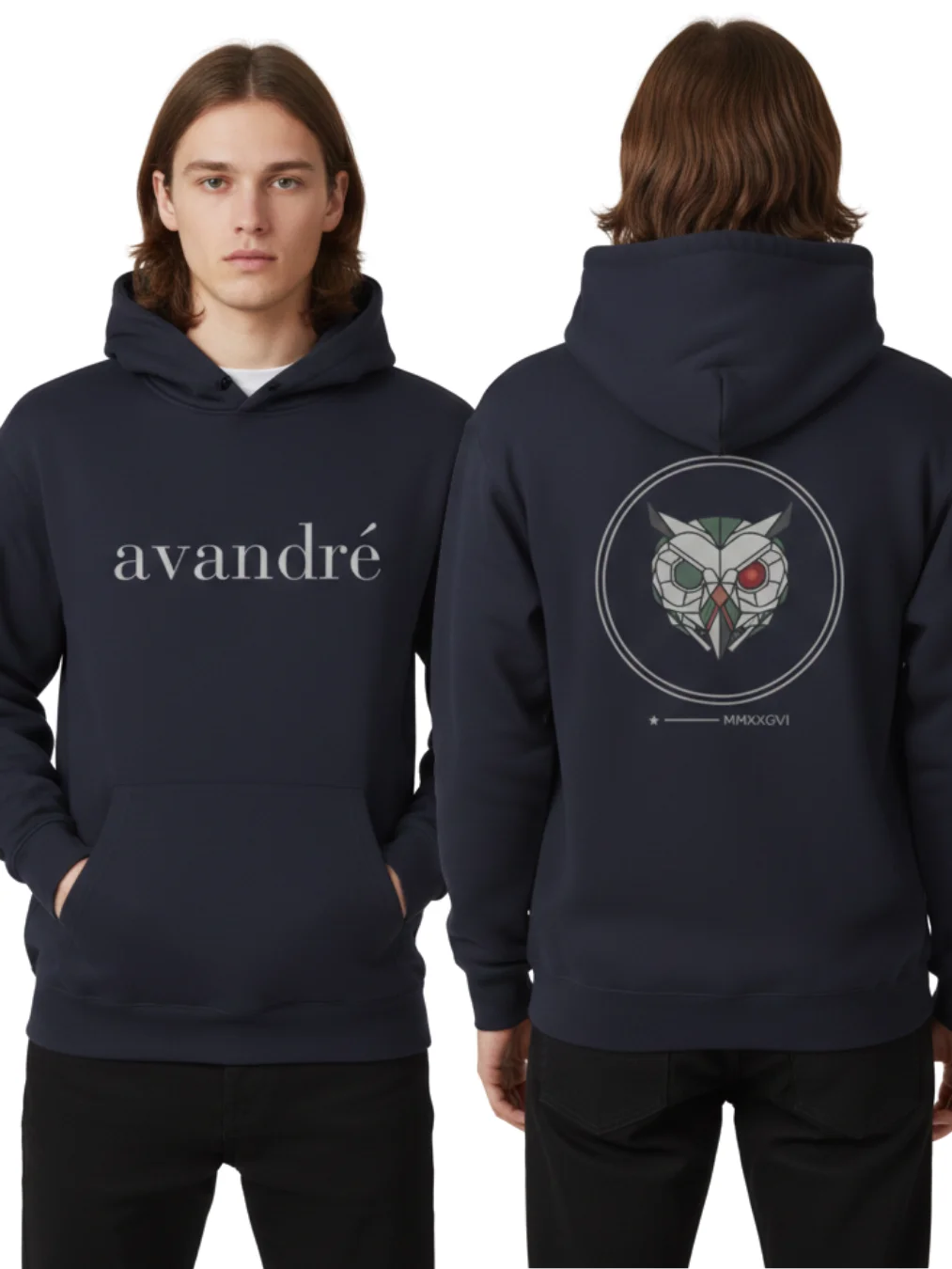 Geometric Owl French Terry Hoodie product image (11)