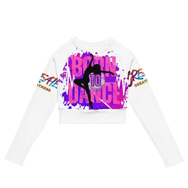 Born to Dance Her Silhouette Dynamo Long Sleeve Crop Top product image (2)