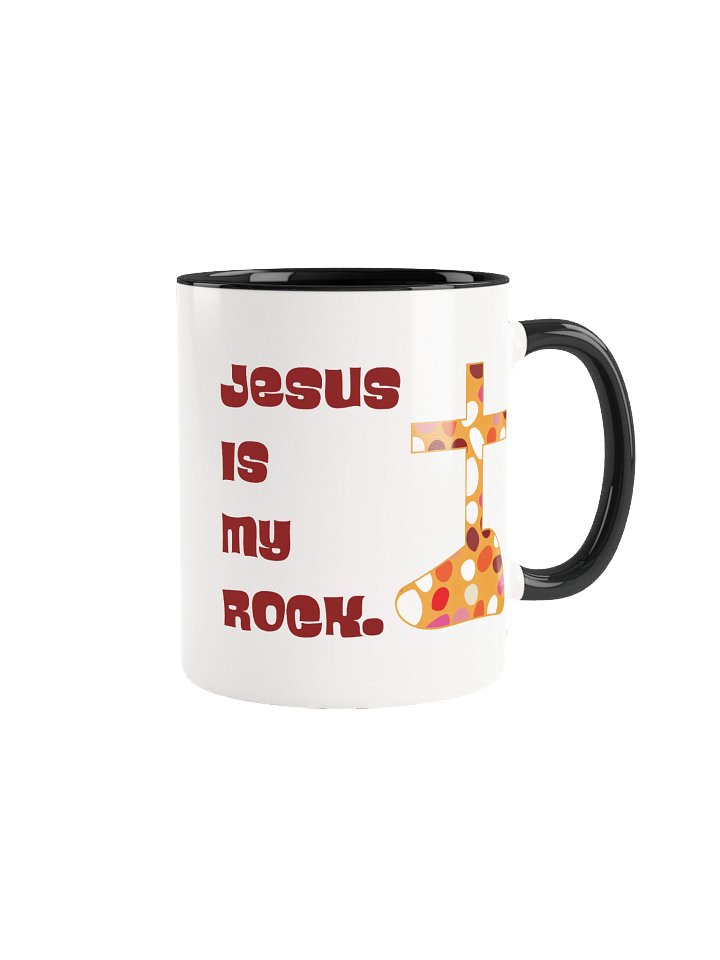 Jesus Is My Rock -Maroon — Retro Color-Inside Mug product image (1)