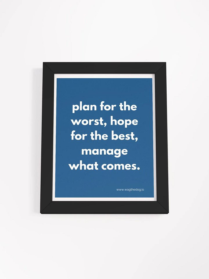 Plan for the worst - Framed Poster product image (2)