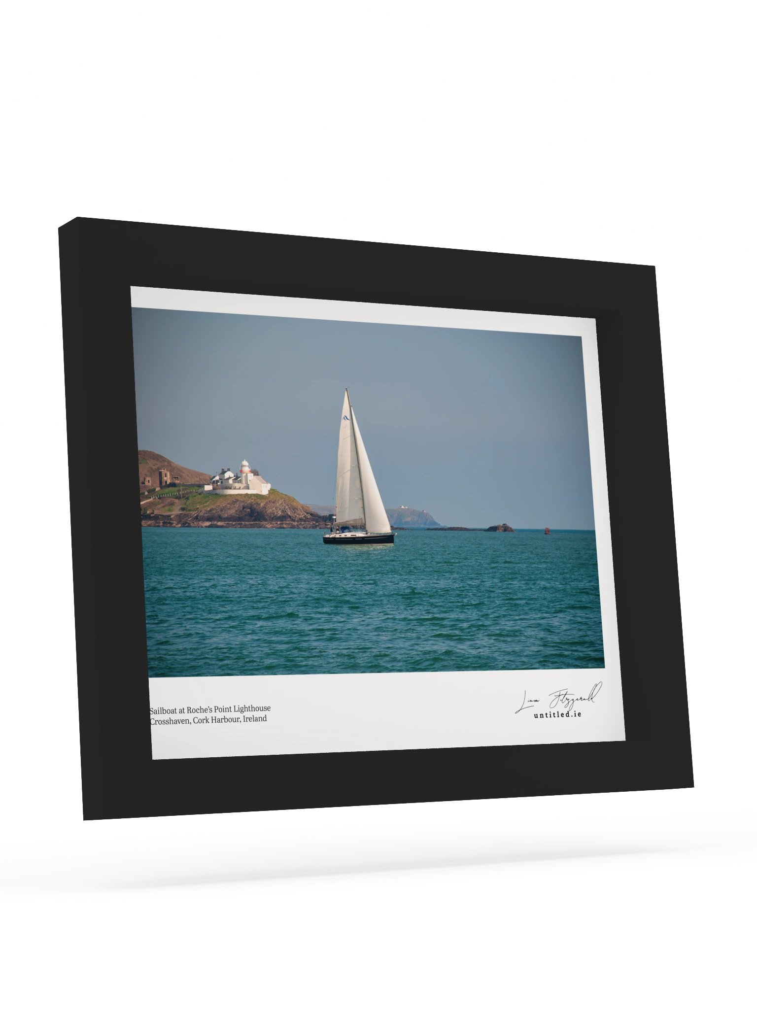 Roches Point Lighthouse Sailing Framed Photo Print product image (3)