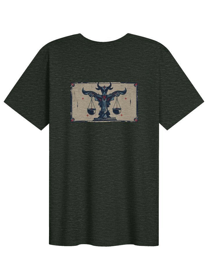 Libra - Gothic Zodiac T-Shirt. Blue graphic on the back product image (2)