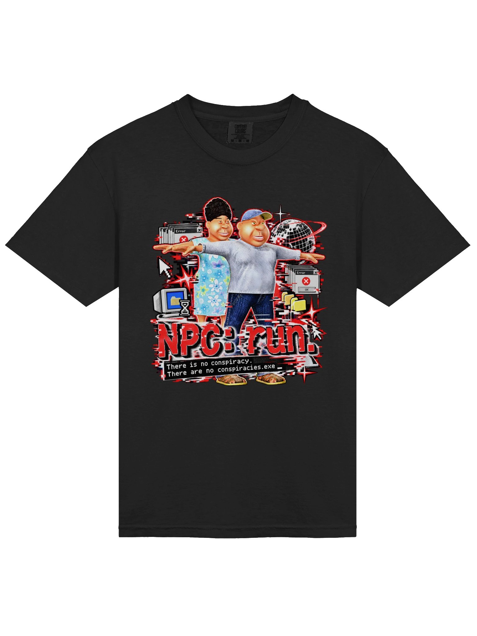 NPC Run Glitch Poster Heavyweight Tee v2 product image (1)
