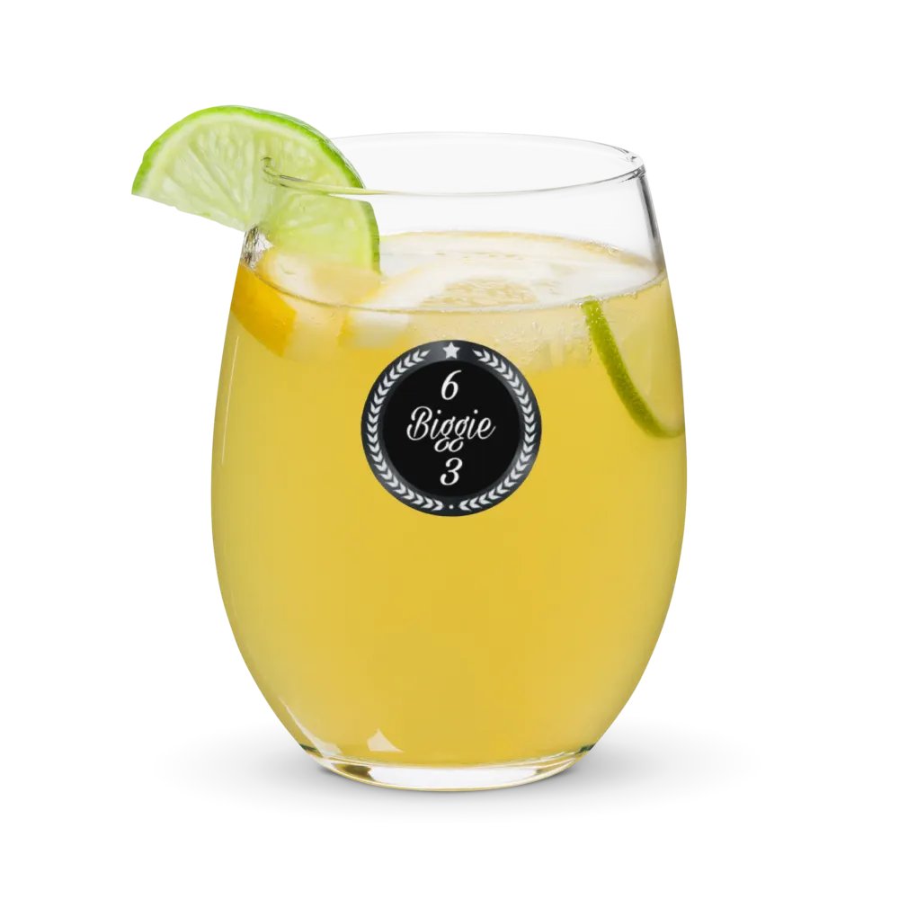 Biggie63 Emblem Stemless Wine Glass product image (9)