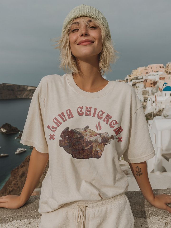 Steve Lava Chicken Shirt Funny Minecraft Tee product image (1)