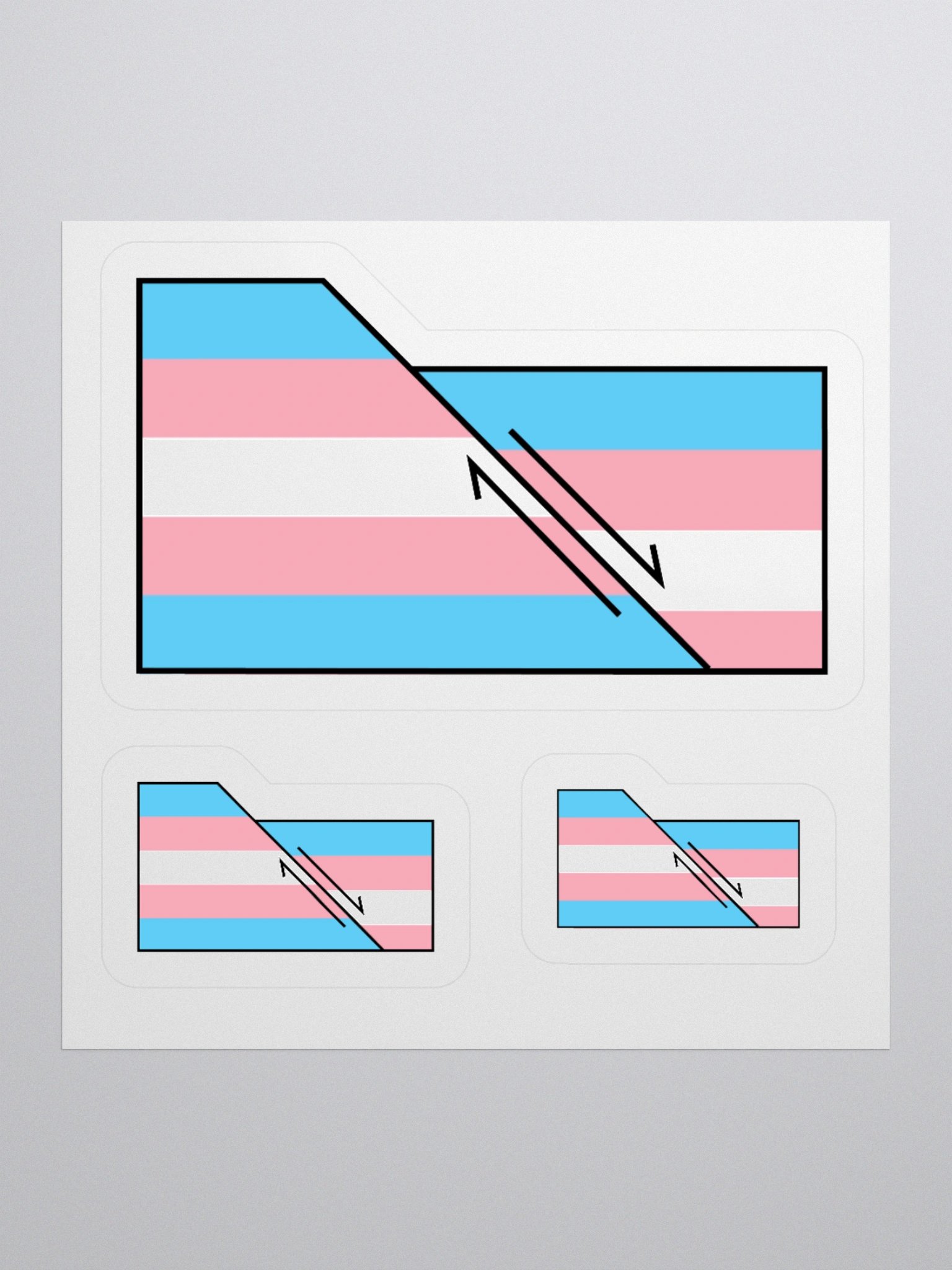 Faulted Pride Flags- Transgender Sticker product image (1)
