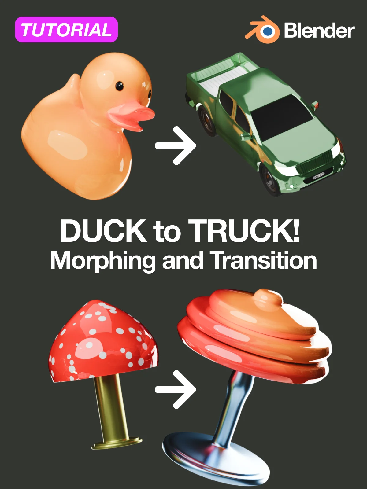 Morph by Shape and Transition between Objects – (.blend) [Project File] product image (1)