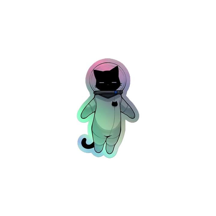 Sleepy Space Kitty Holographic Sticker Sheet product image (1)