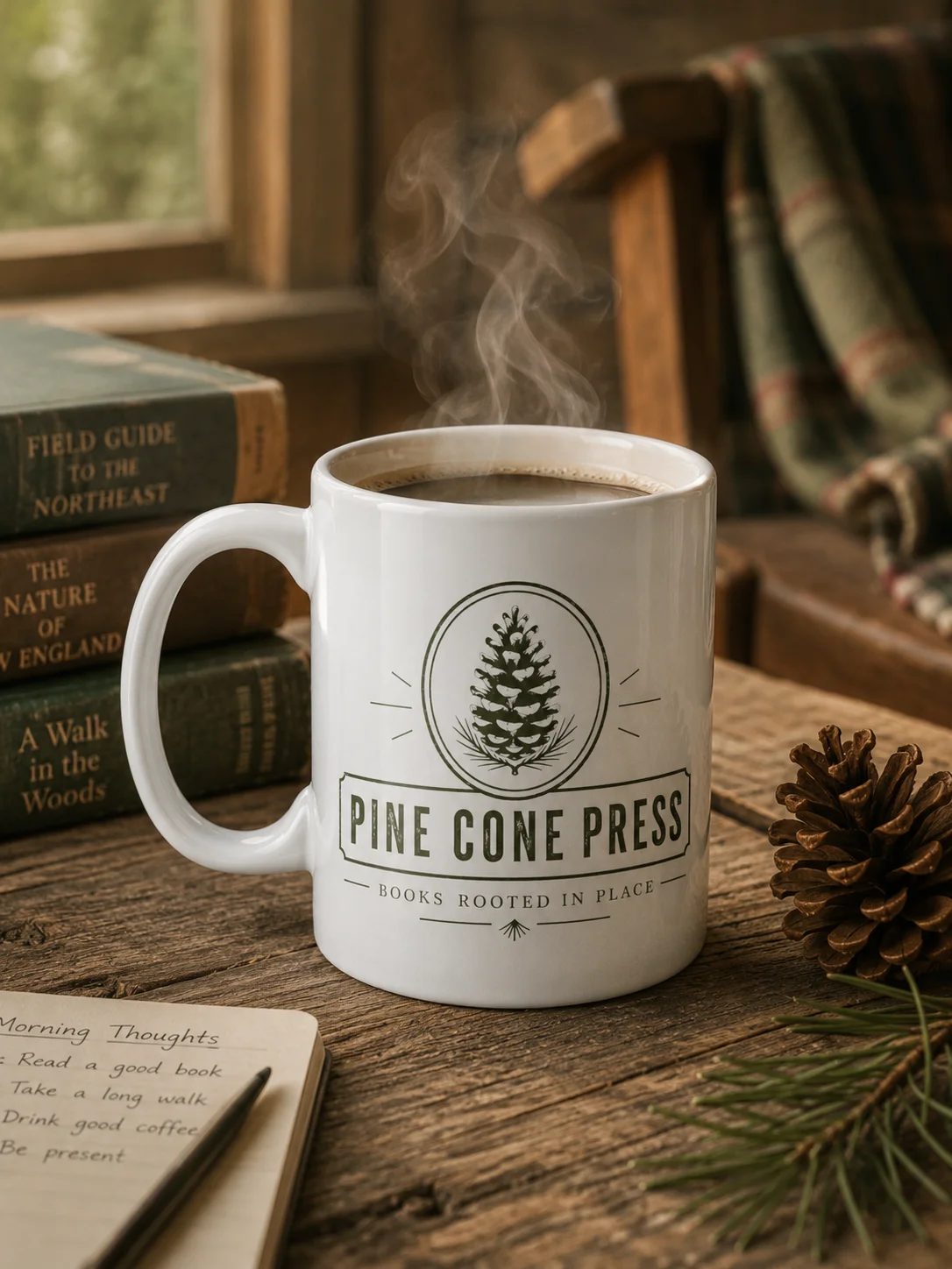 Pine Cone Press “Books Rooted in Place” Mug product image (1)