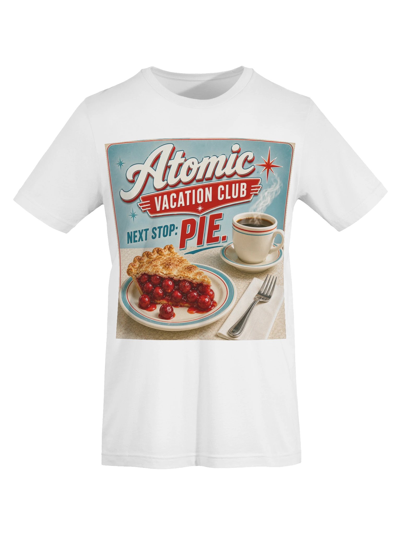 Atomic Vacation Club™ Next Stop: Pie! Retro Road Trip T-Shirt product image (37)