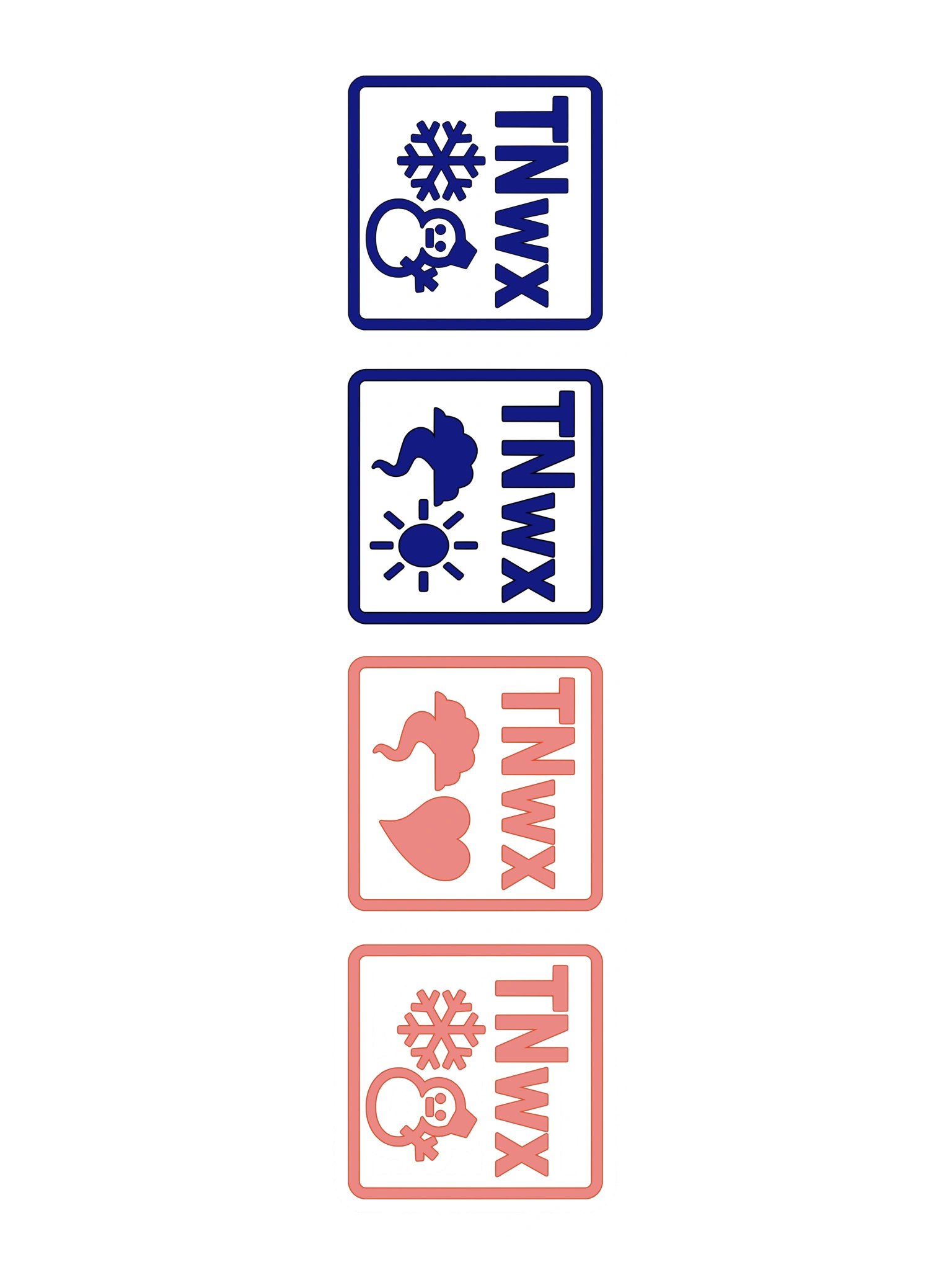 His and Hers TNwx Badged Stickers (15"x3.75" sheet) product image (3)