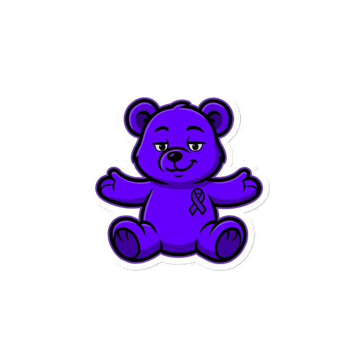 Purple Bear of Sharing Magnet product image (2)