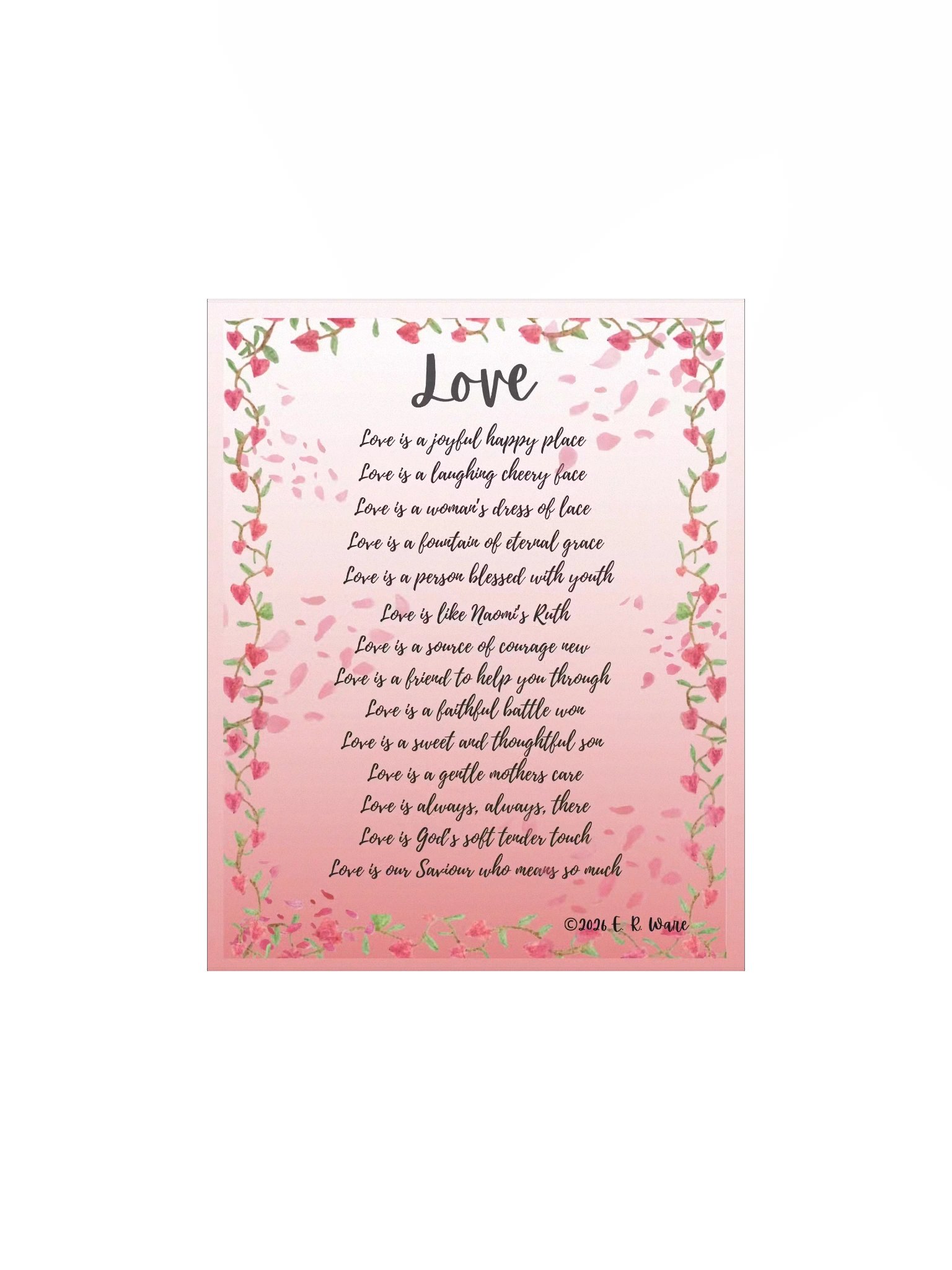 Love - Poetry Art Print product image (1)