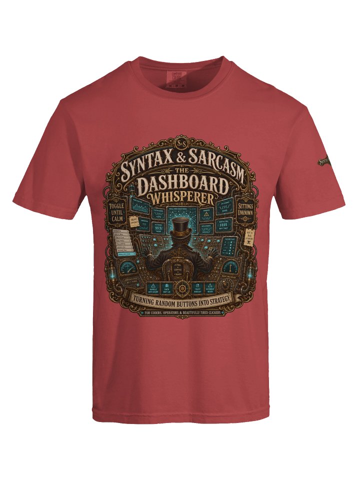 Syntax & Sarcasm Dashboard Whisperer Heavyweight Premium T-Shirt product image (57)