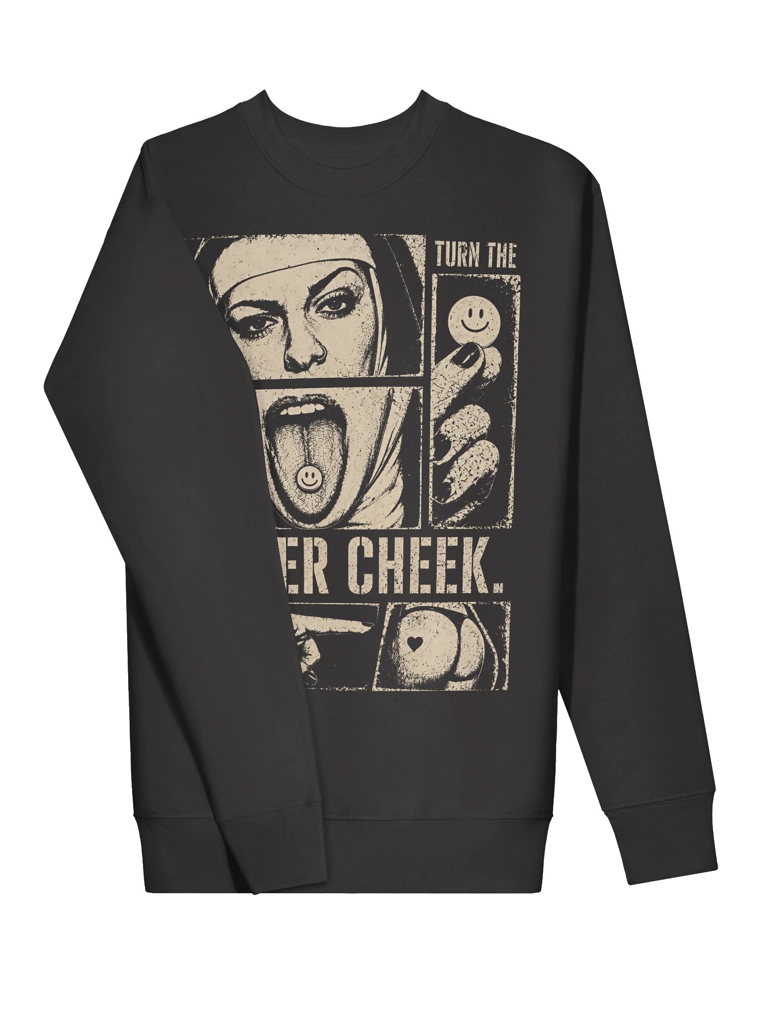 Turn the other cheek premium sweatshirt product image (3)