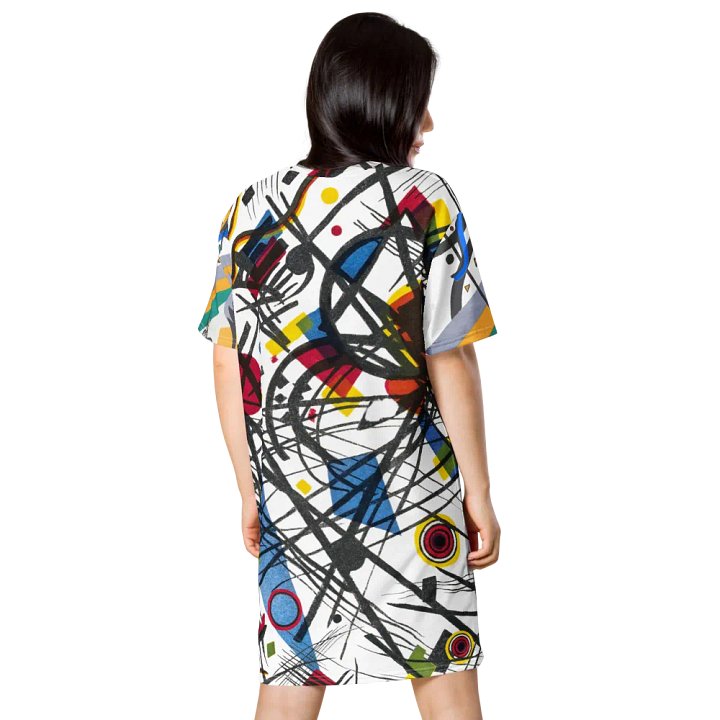 Abstract Lithographic Pattern Design T-shirt Dress - v3 product image (1)
