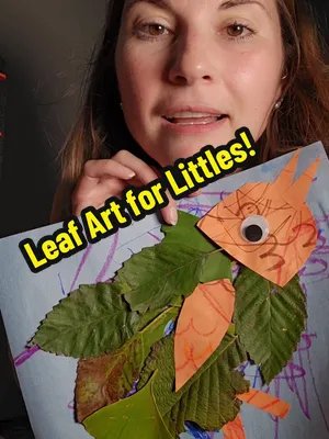 How cute is this leaf art lesson? I am making it with my 1 year old! Perfect for some outdoor exploring and education at this time of year! #prekart #toddleractivities #toddlerart 