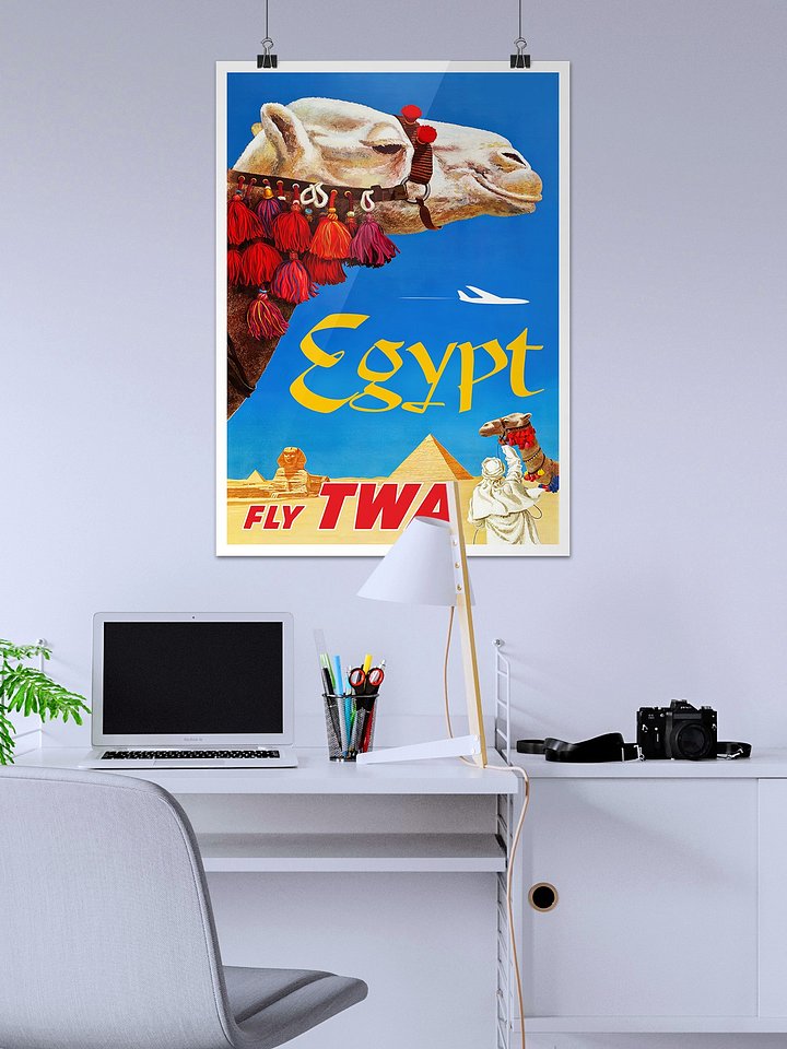 Egypt Cairo, TWA 1950 — retro vintage travel poster product image (2)