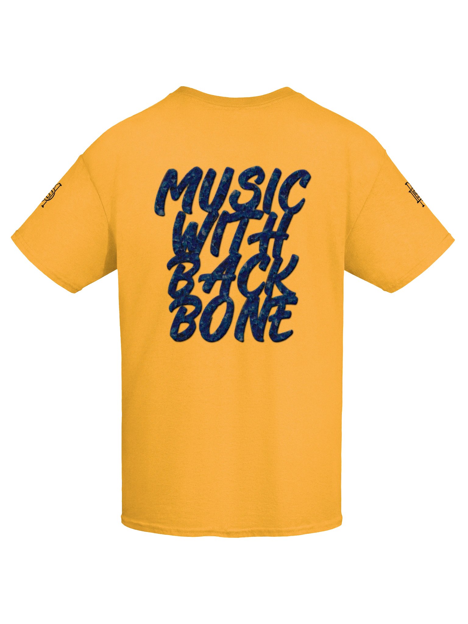 5 YRS SPYNAL x CUSSDEM Embroidered Unisex Heavyweight Tee Gold/White product image (9)