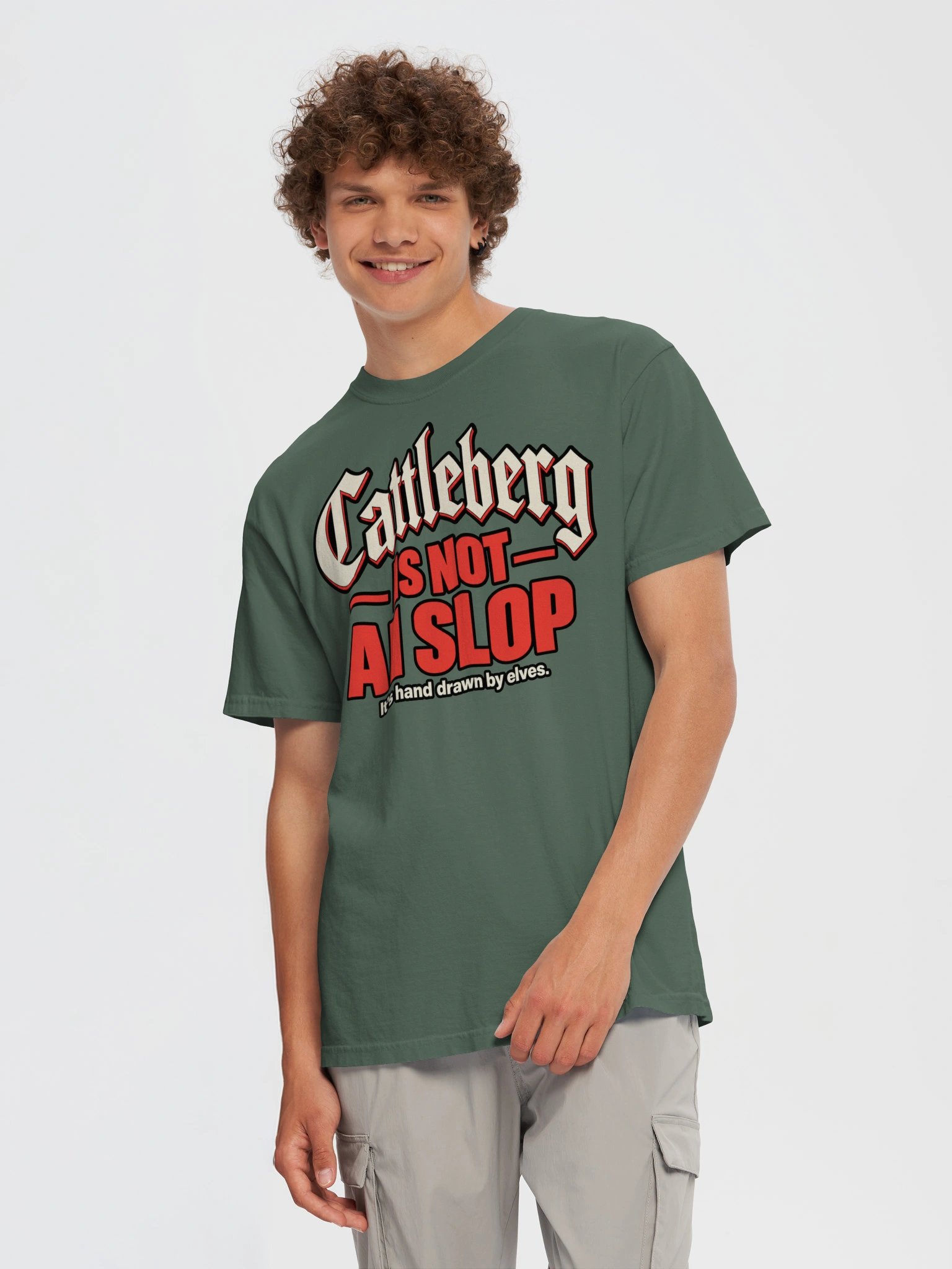 Cattleberg is not AI SLOP - Green product image (9)