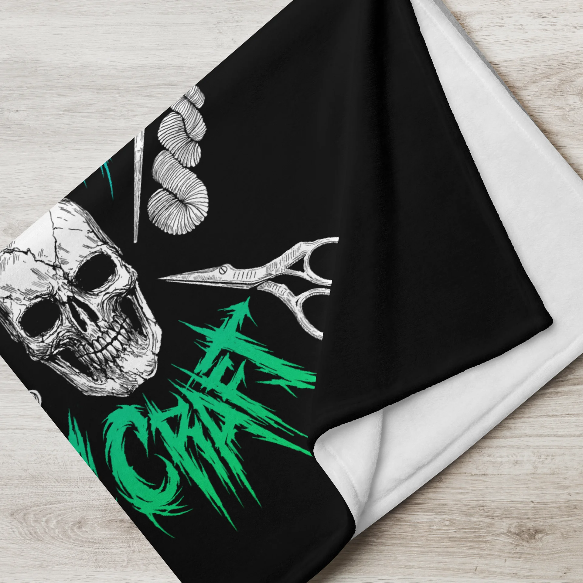 Hell Yeah I Craft Throw Blanket (Just TEAL With It) product image (7)