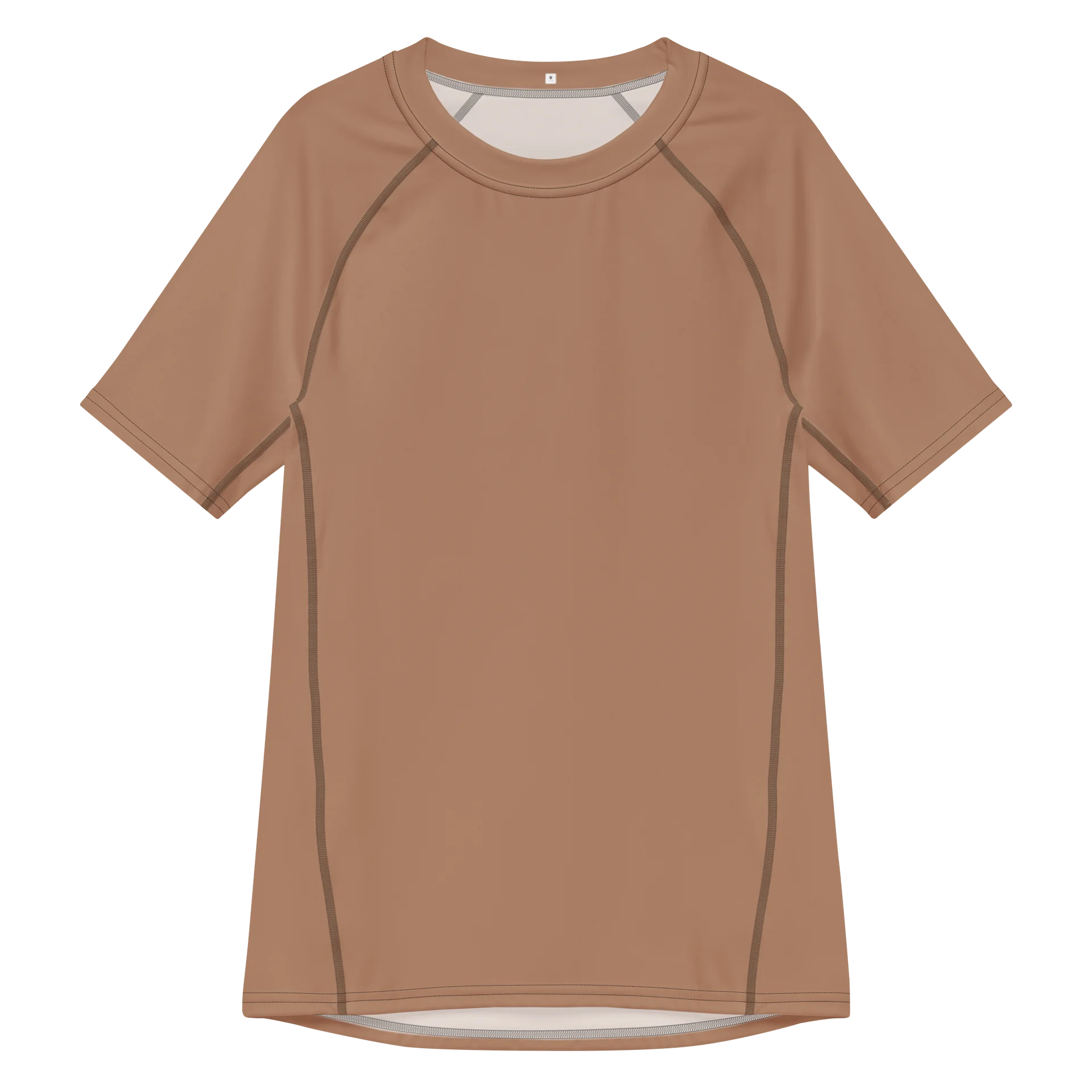 Tan Minimal All-Over Print Rash Guard product image (1)