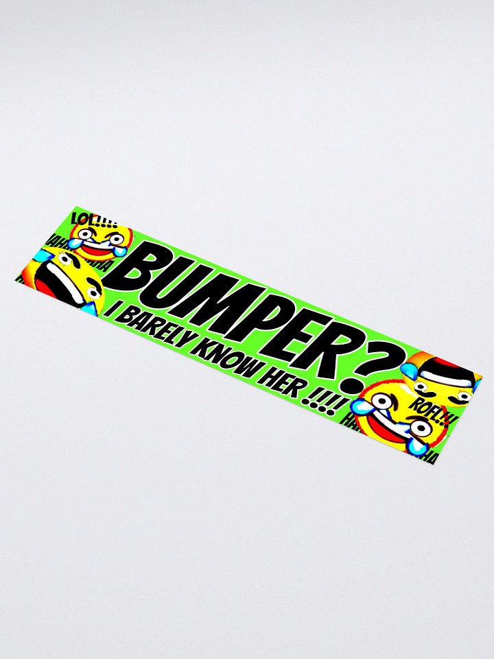 BUMPER? I BARELY KNOW HER! - Deep Fried Bumper Sticker product image (1)