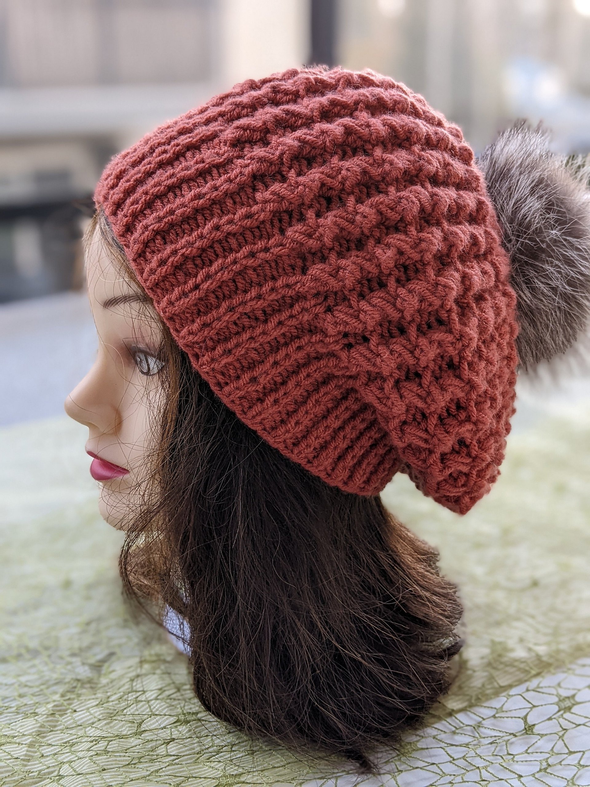 Flat Knit Beret Hat Pattern product image (3)