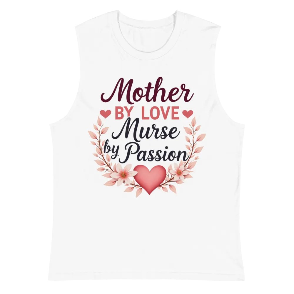 Mother by Love, Nurse by Passion Floral Muscle Tank product image (2)