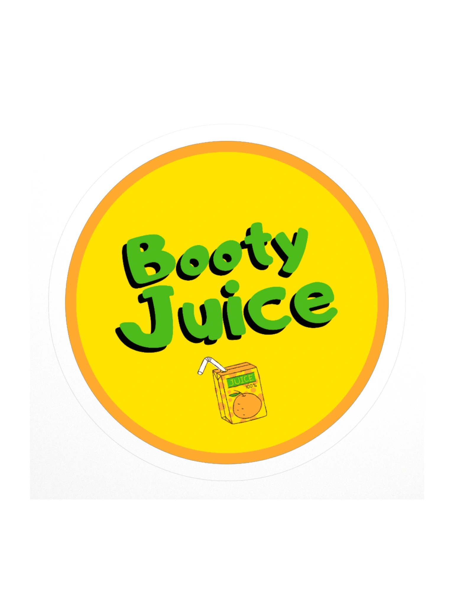 Booty Juice Yellow Circle Sticker product image (1)