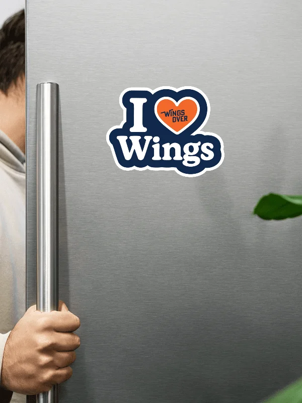 Die Cut Magnet - I Love Wings product image (2)