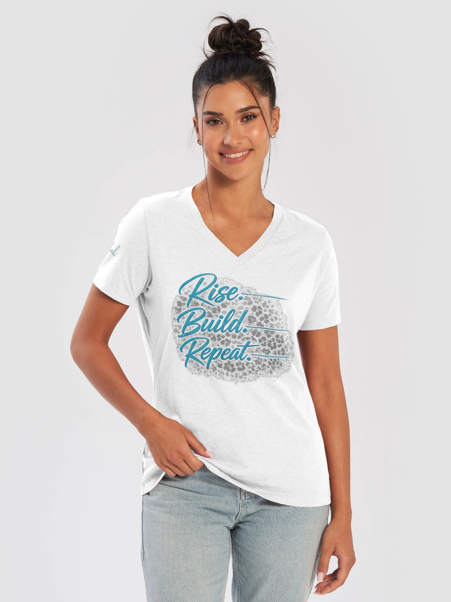 Rise. Build. Repeat. Women's DIY Graphic Tee | Inspirational Builder Shirt | Women in Trades | DIY Gift | Carpenter Shirt | Workshop Apparel product image (9)