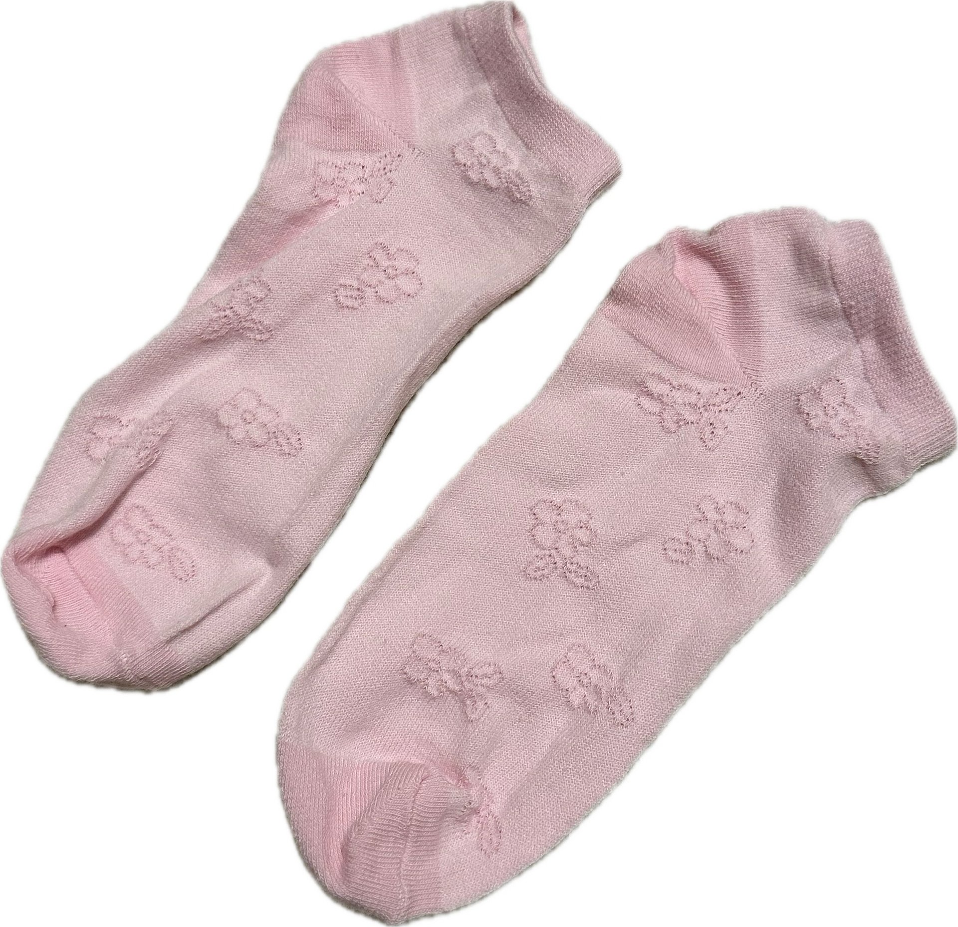 Pink flower ankle socks product image (1)