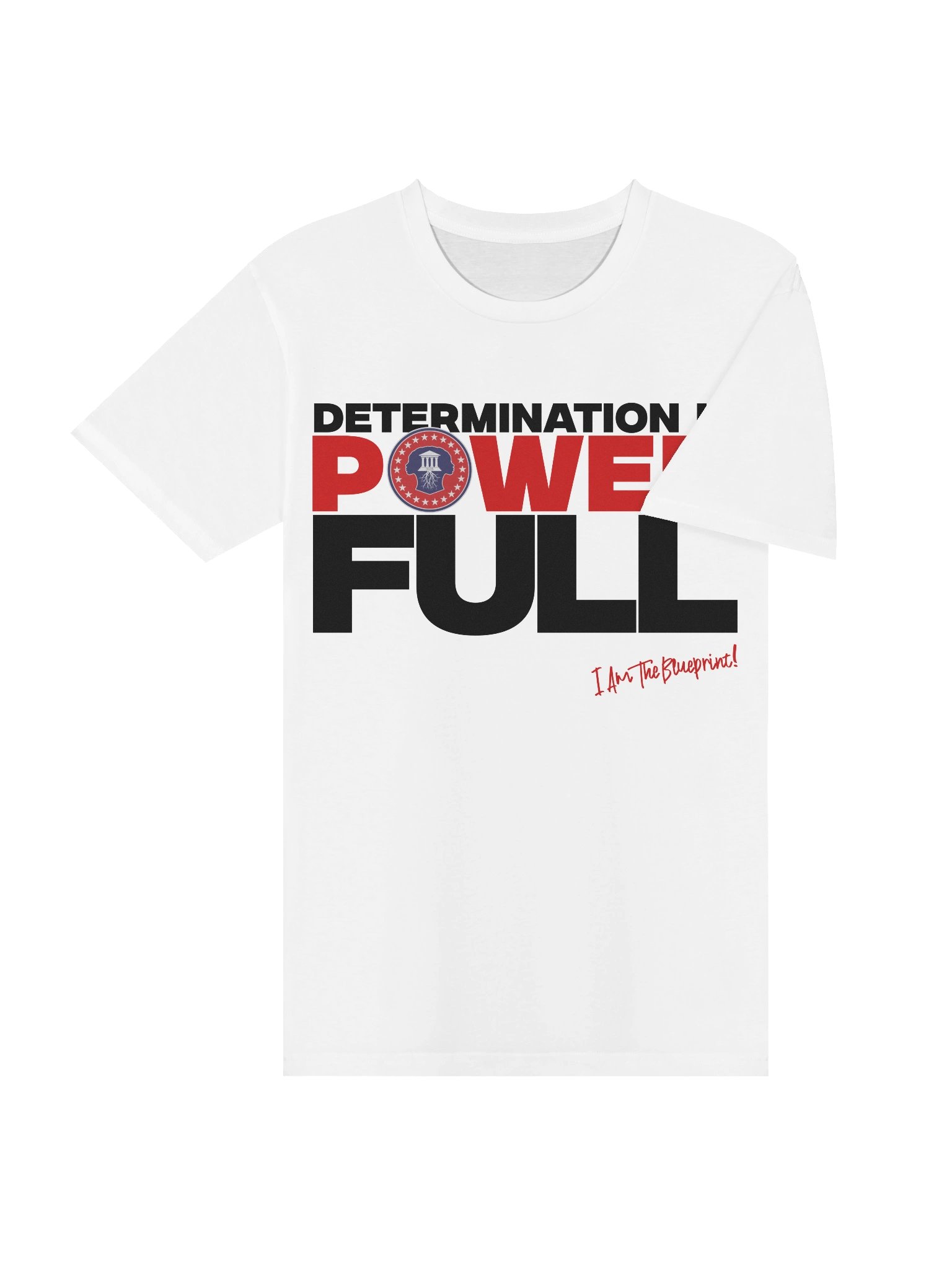 PA Determination "Power" Unisex White Tee product image (4)