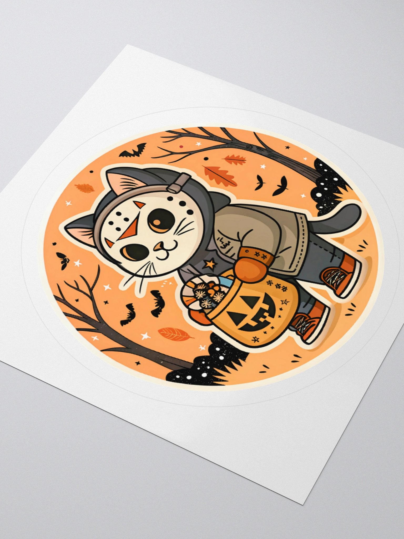 Halloween Cat Trick-or-Treat Stickers product image (8)