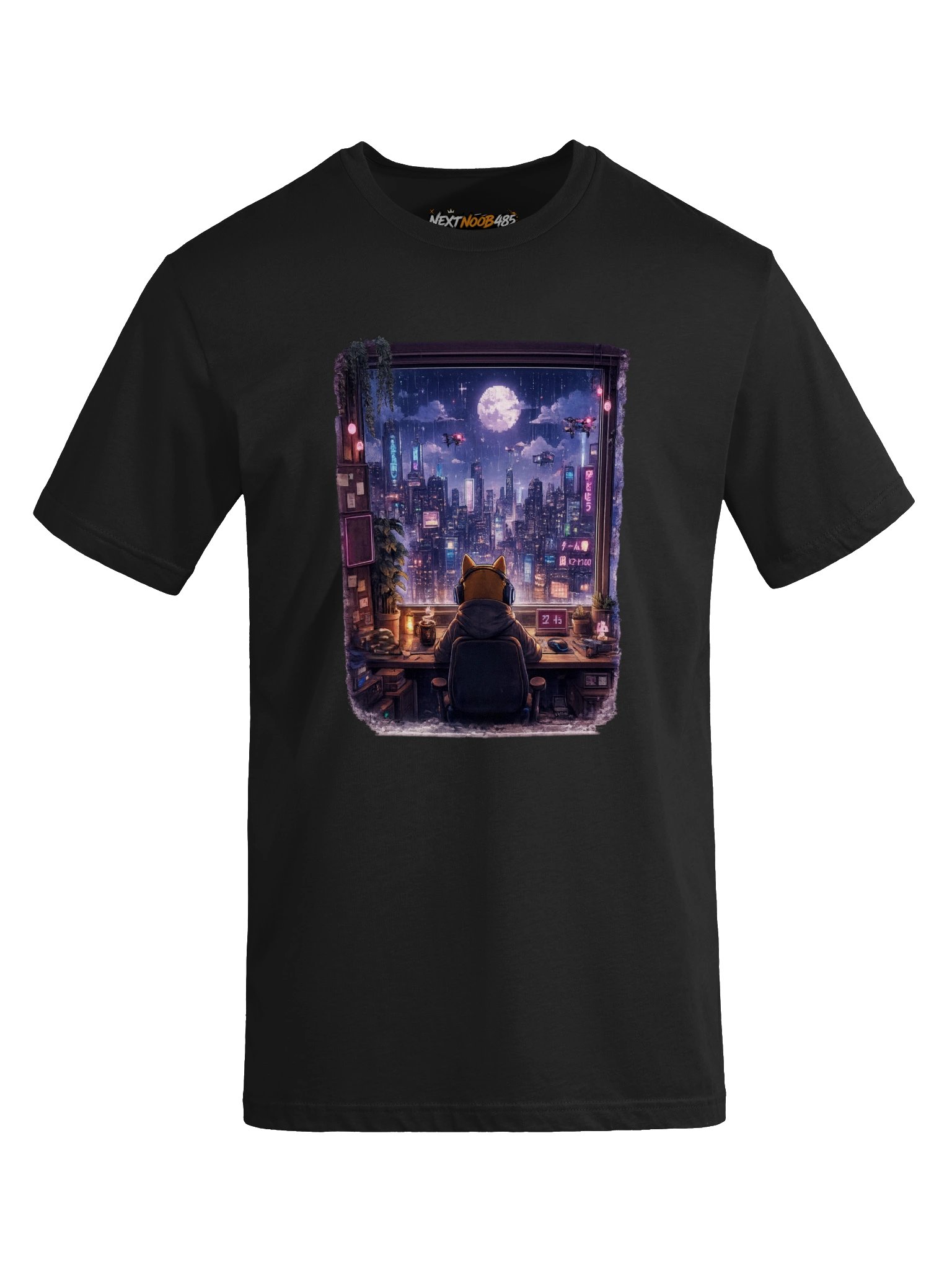 Next Level Supersoft T-Shirt - Cyberpunk Nights: Gamer's Retreat product image (38)