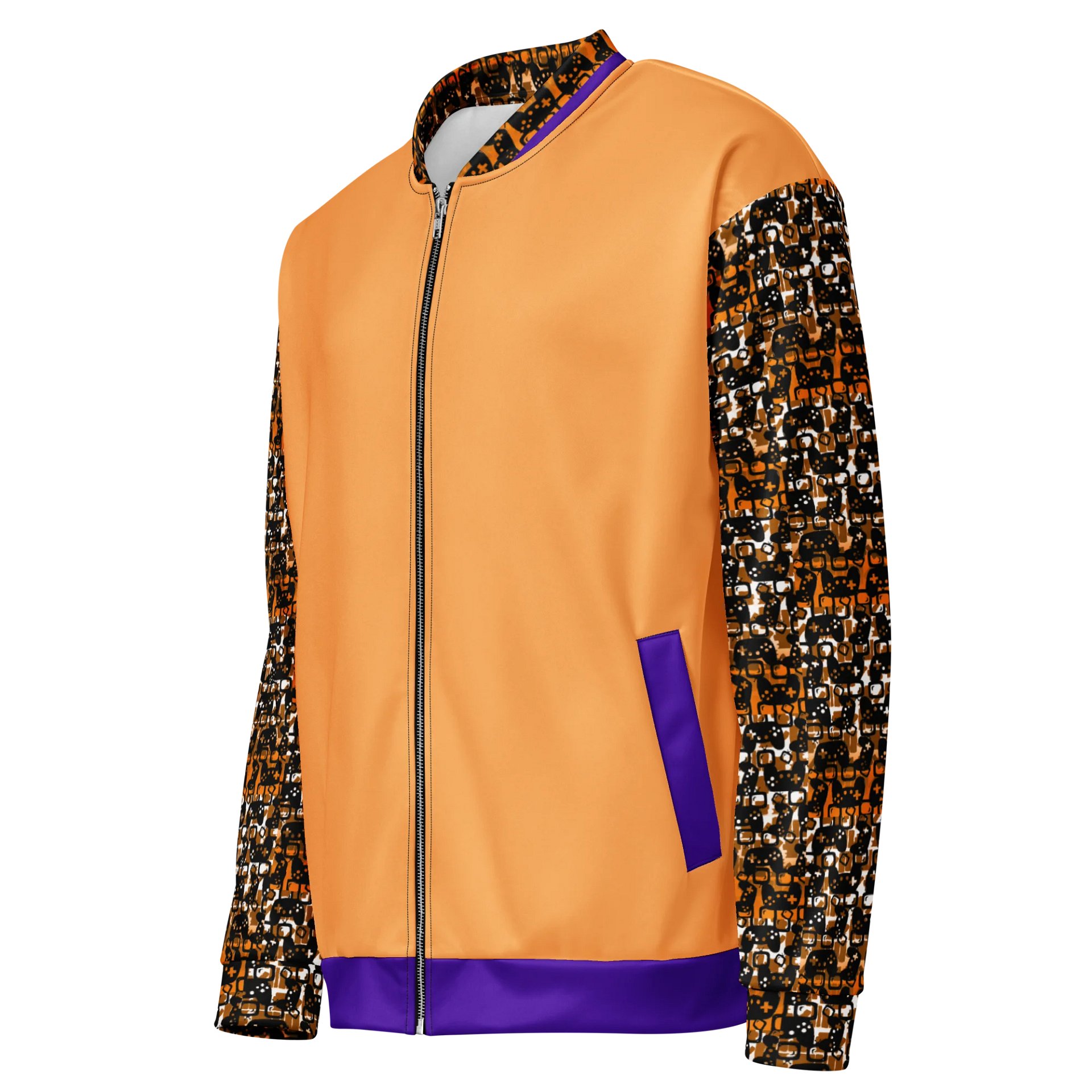 Experience Stories Unisex Bomber Jacket (Orange, Purple, and Black) product image (3)
