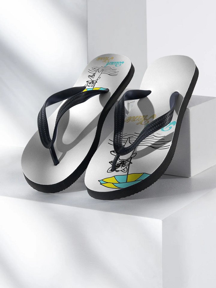 Beach Please Raccoon Flip-Flops product image (1)