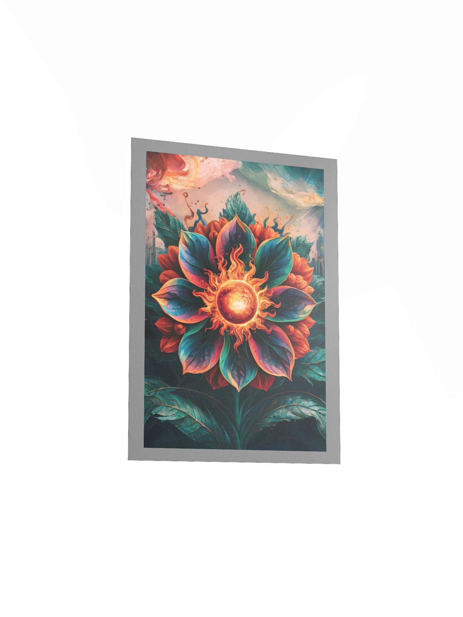 Stellar Sunflower Poster – Surreal Cosmic Bloom Wall Art product image (4)